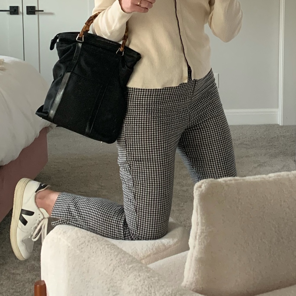 Anthropologie gingham pants